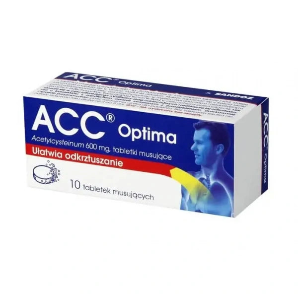 ACC Optima 600mg, 10 comprimate efervescente, Sandoz