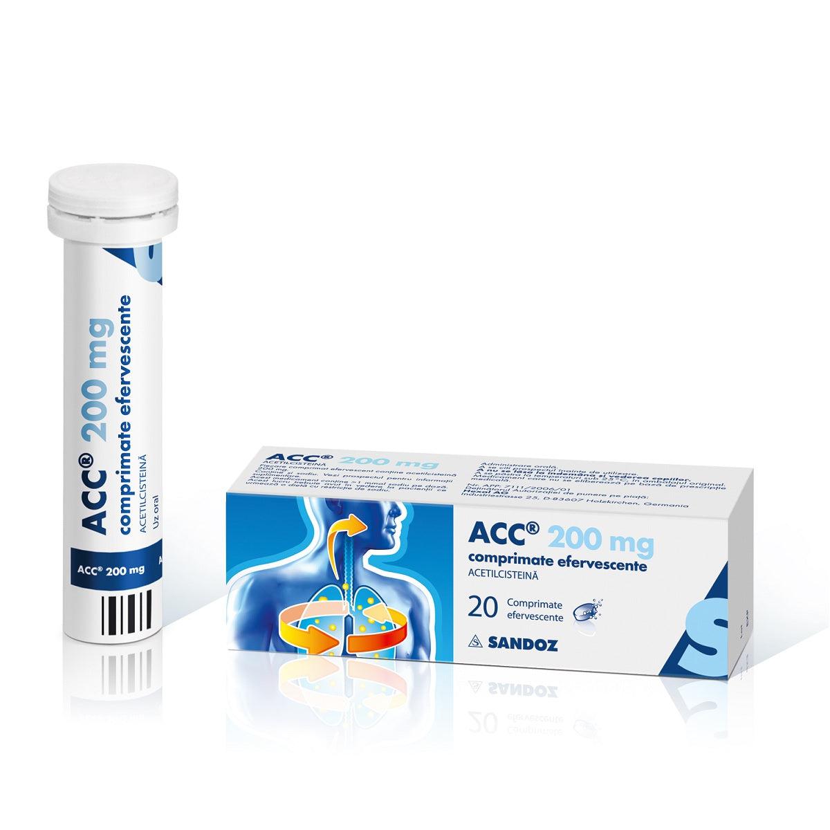 ACC, 200 miligrame, 20 comprimate efervescente, Sandoz