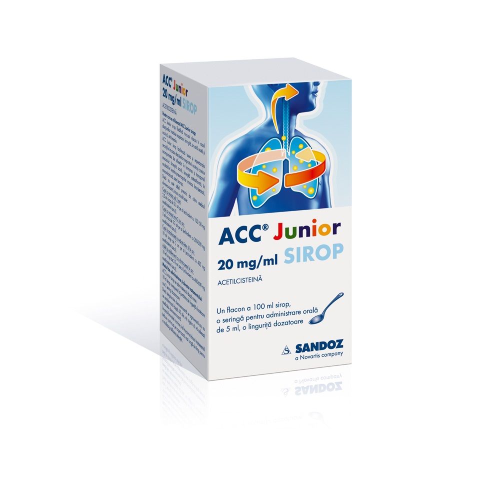 ACC Junior Sirop, 20 miligrame/mililitru, 100 mililitri, Sandoz
