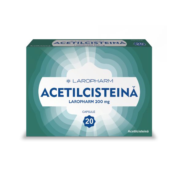 Acetilcisteina, 200 miligrame, 20 capsule, Laropharm