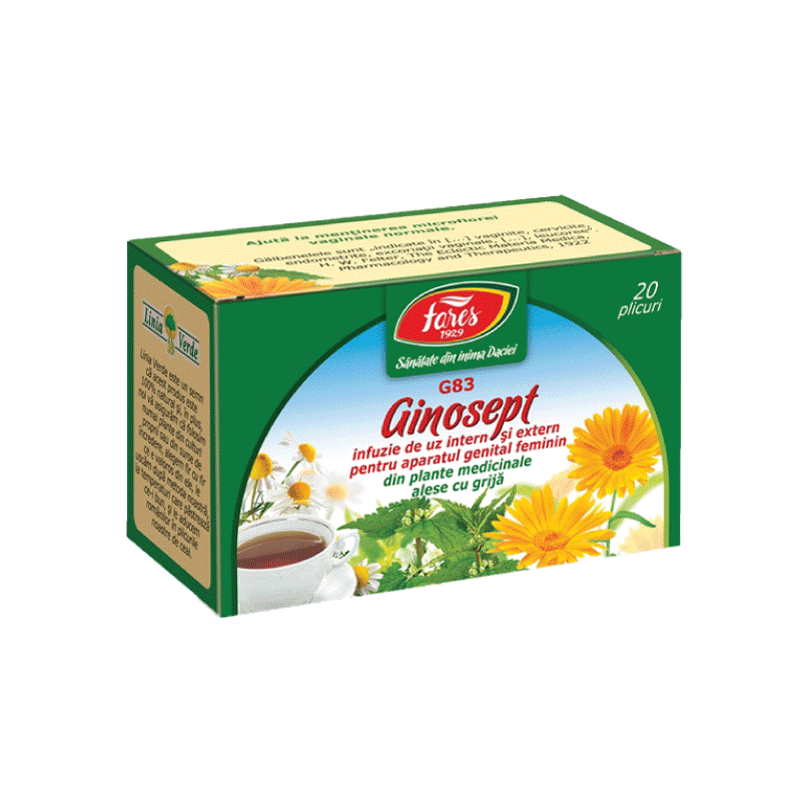 Ginosept, G83, ceai la plic, FARES
