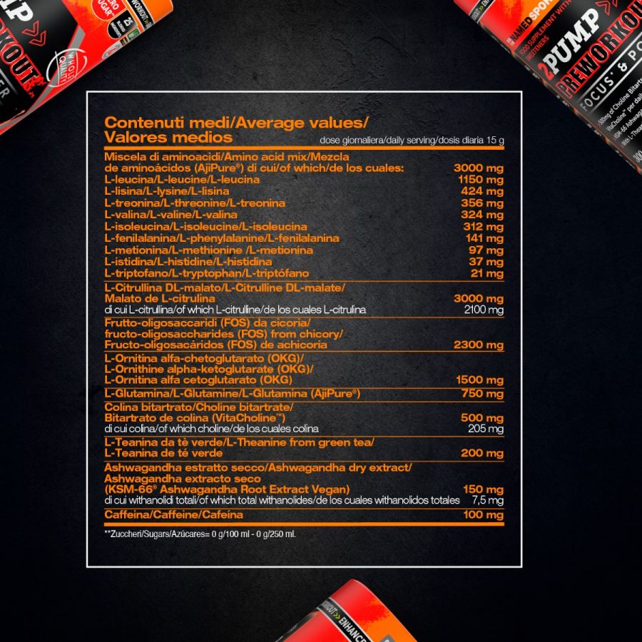 2PUMP>> PREWORKOUT, 300 gr, Named Sport