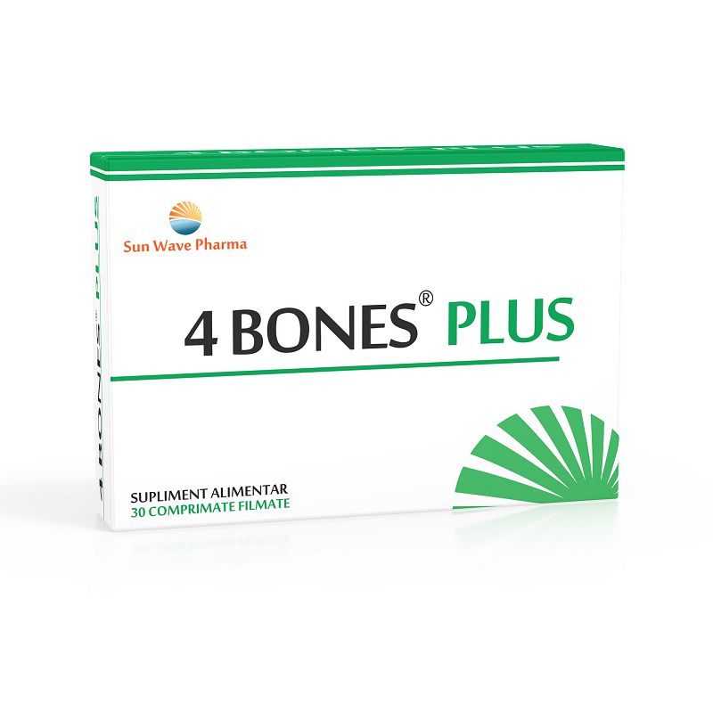 4 Bones Plus, 30 comprimate, Sun Wave Pharma