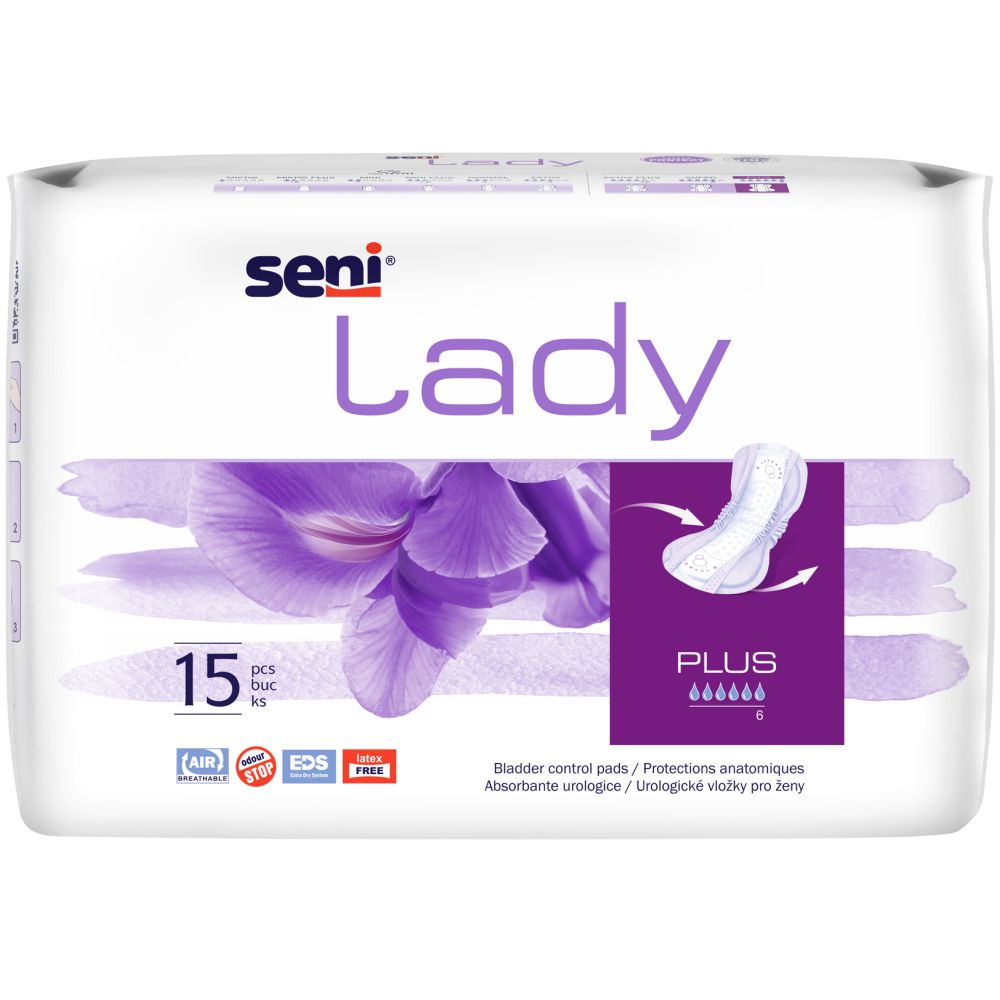 Absorbante urologice pentru femei Lady Plus, 15 bucati, Seni-