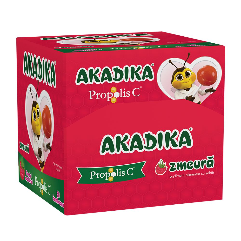 Acadea Acadele Akadika Propolis C Zmeura, 1 bucata, Fiterman Pharma