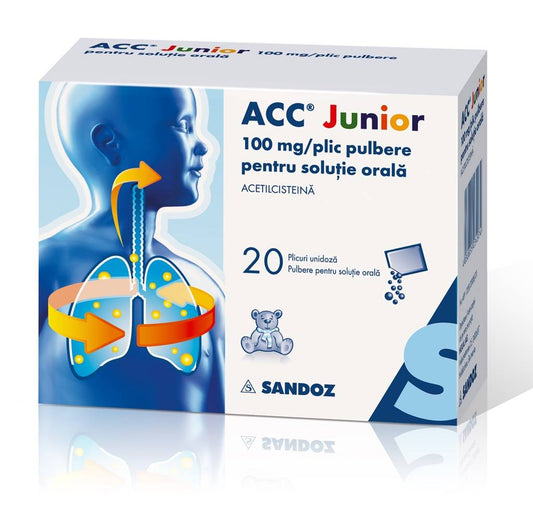 ACC Junior, 100 miligrame, 20 plicuri, Sandoz