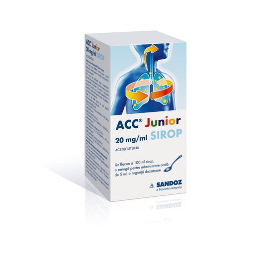 ACC Junior Sirop, 20 miligrame/mililitru, 100 mililitri, Sandoz-