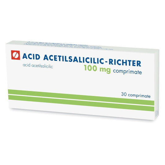 Acid Acetilsalicilic, 100 mg, 30 comprimate, Gedeon Richter-