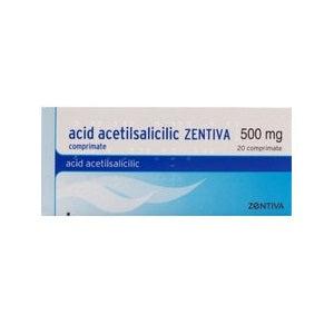 Acid Acetilsalicilic, 500 miligrame, 20 comprimate, Zentiva