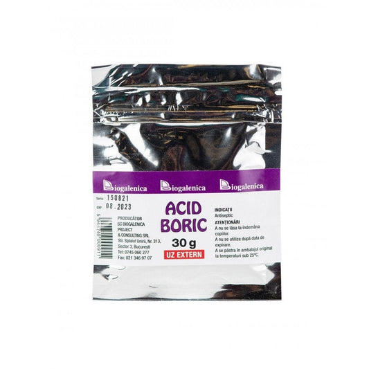 Acid Boric Pulbere, 30 grame, Biogalenica-