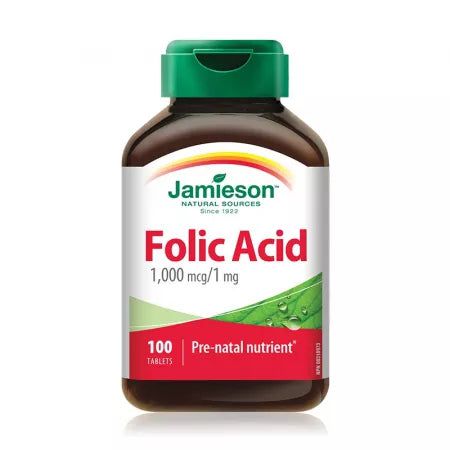 Acid folic 1mg, 100 tablete, Jamieson-