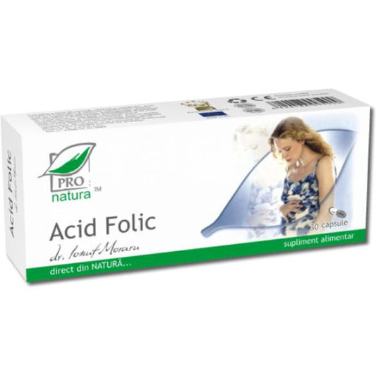 Acid Folic 5 mg, 30 capsule blister, Pro Natura-