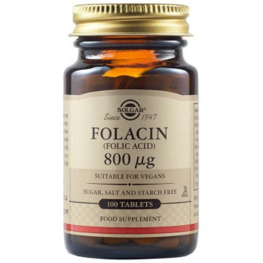 Acid Folic Folacin 800 mcg, 100 tablete, Solgar-