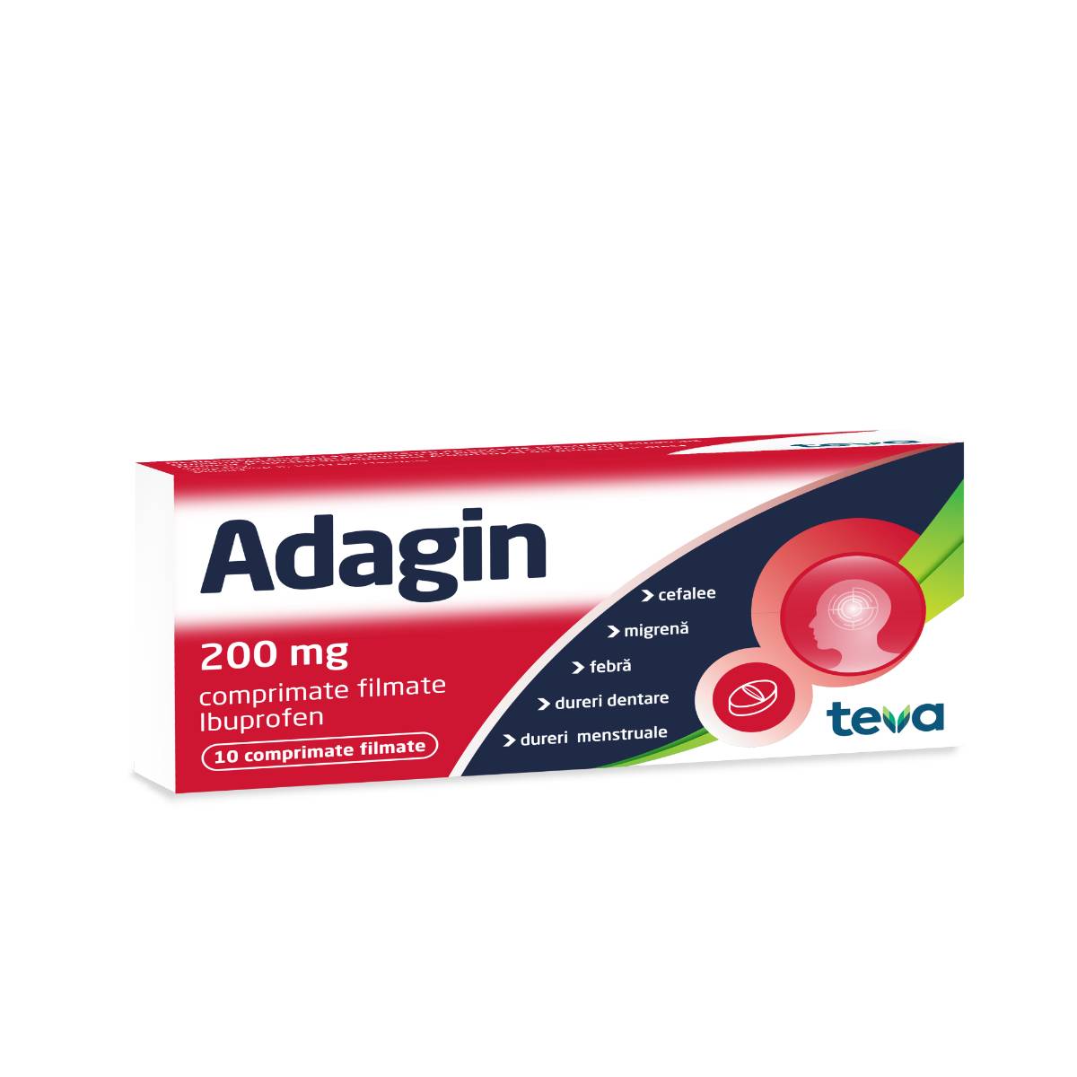 Adagin, 200 miligrame, 10 comprimate filmate, Teva-