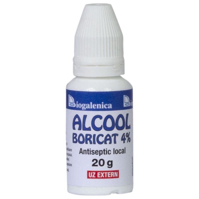 Alcool Boricat 4%, 20 g, Biogalenica-