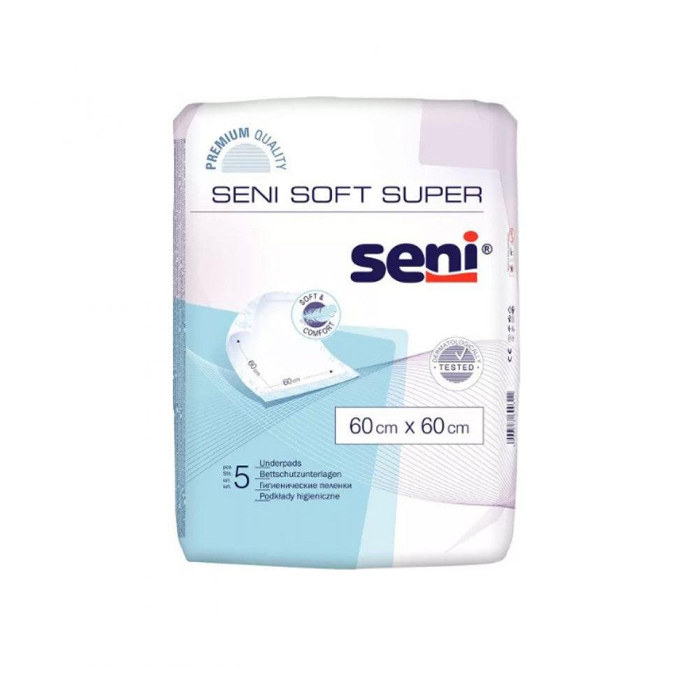 Aleze / Protectii pentru pat Seni Soft Super, 60 x 60 cm, 5 bucati, Seni-