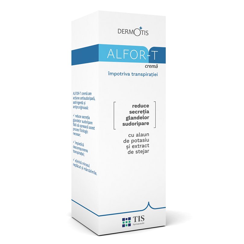 Alfor-T crema impotriva transpiratiei picioarelor, 20 ml, Tis Farmaceutic-