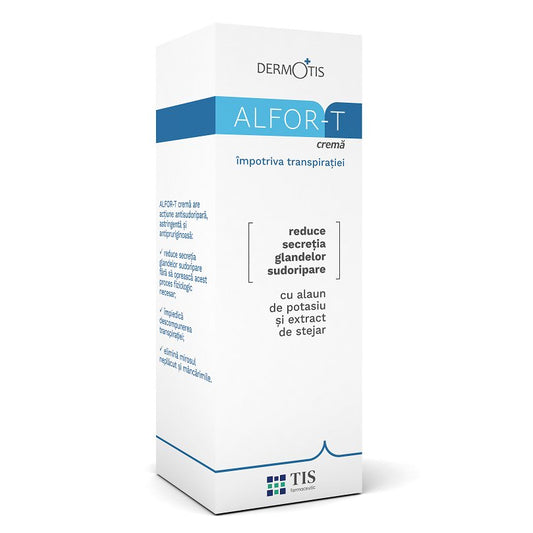 Alfor-T crema impotriva transpiratiei picioarelor, 20 ml, Tis Farmaceutic-