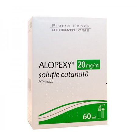 Alopexy, Minoxidil 20 miligrame/mililitru soluţie cutanată, 60 mililitri, Pierre Fabre-