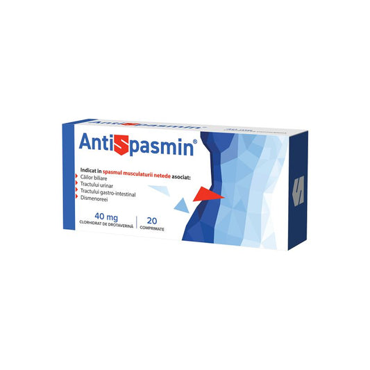 Antispasmin, 40 miligrame, 20 comprimate, Biofarm-