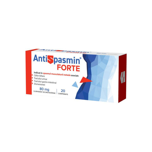 Antispasmin Forte, 80 miligrame, 20 comprimate, Biofarm-