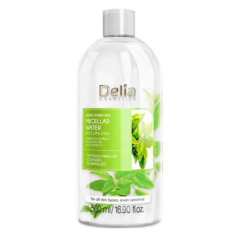 Apa micelara, Green Tea 500 ml, Delia Cosmetics