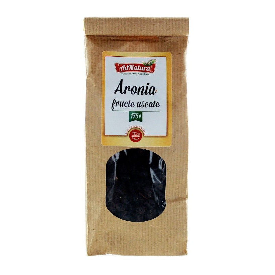 Aronia fructe uscate, 175g, AdNatura - 6422875001410