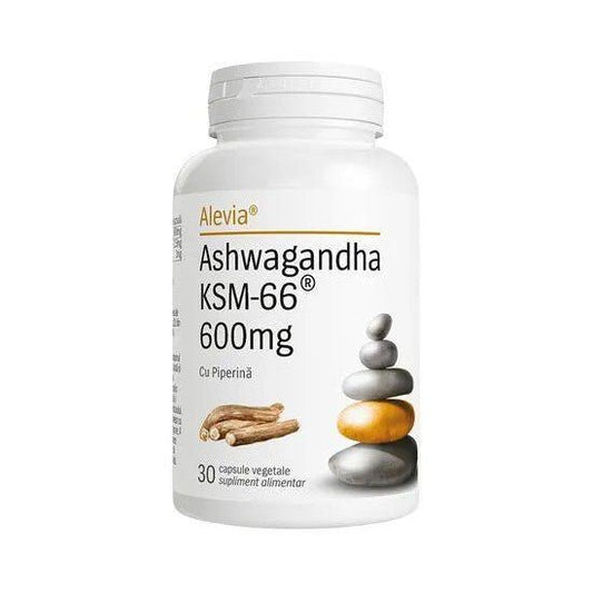 Ashwagandha KSM-66 600 mg cu Piperina 30 capsule Alevia