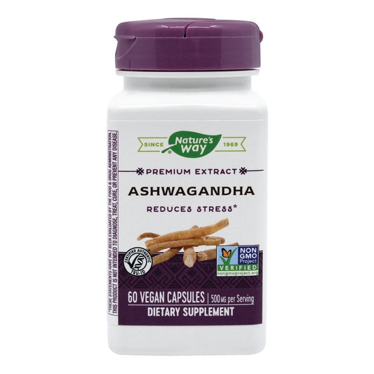 Ashwagandha SE Premium, 500 mg, 60 capsule vegetale, Natures Way, Secom-