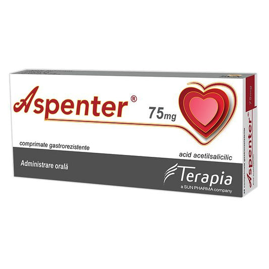 Aspenter, 75 mg, 28 comprimate gastrorezistente, Terapia-