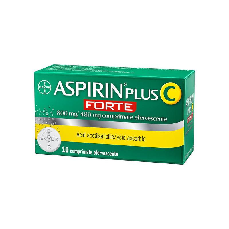 Aspirin Plus C Forte, 800 mg/480 mg, 10 comprimate efervescente, Bayer