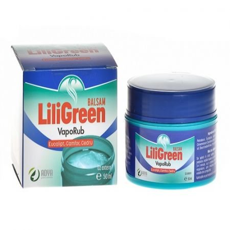 Balsam Vapour Rub Liligreen, 50 ml, Adya Green Pharma-