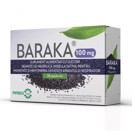 Baraka 100 mg, 24 capsule moi, Pharco-
