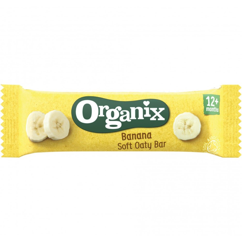 Batoane Bio din cereale cu ovaz integral si banane, +12 luni, 23 g, Organix-