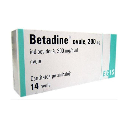 Betadine ovule, 200 mg, 14 ovule, Egis Pharmaceuticals-