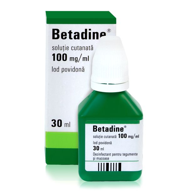 Betadine solutie, 100 mg/ml, 30 ml, Egis Pharmaceuticals-