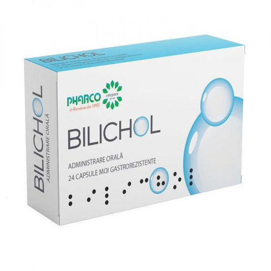 Bilichol, 24 capsule moi gastrorezistente, Pharco-