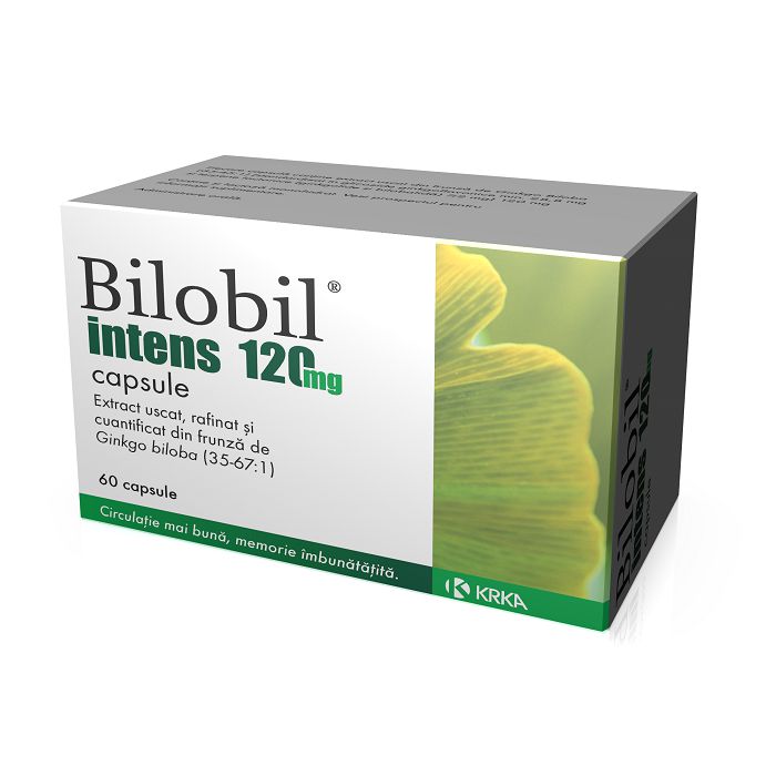 Bilobil Intens, 120 mg, 60 capsule, Krka-