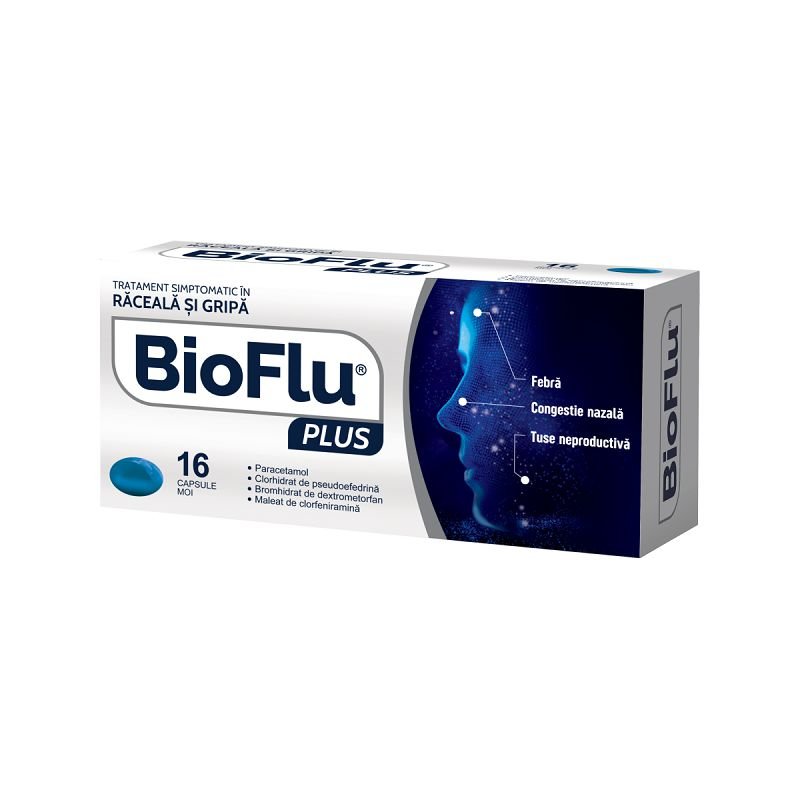 Bioflu Plus, 16 capsule moi, Biofarm