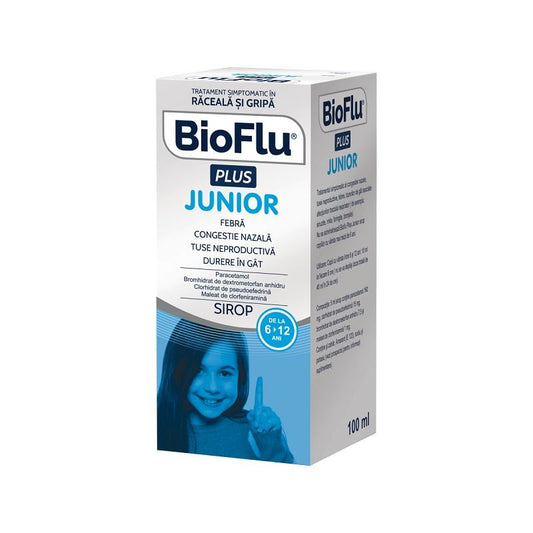 Bioflu Plus Junior sirop, 100 ml, Biofarm