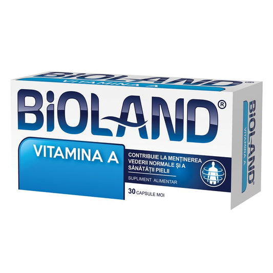 Bioland Vitamina A, 8000UI, 30 capsule moi, Biofarm-