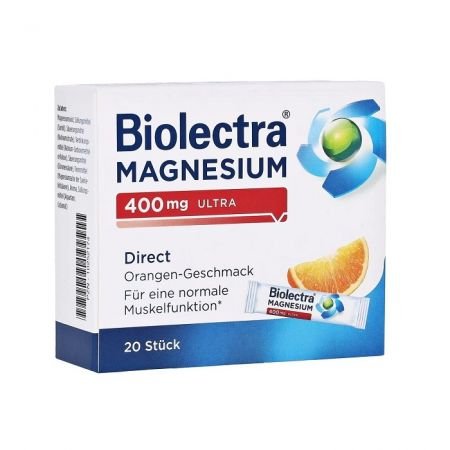 Biolectra Magnesium Direct Ultra, 400 mg, 20 plicuri, Hermes Arzneimittel-