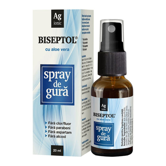 Biseptol, Spray de gura cu Aloe Vera, 20 ml, Dacia Plant