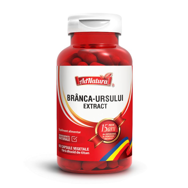 Branca Ursului Extract, 60 capsule, AdNatura