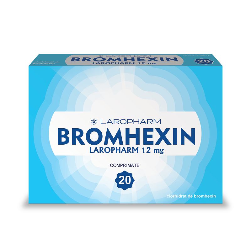 Bromhexin, 12 mg, 20 comprimate, Laropharm