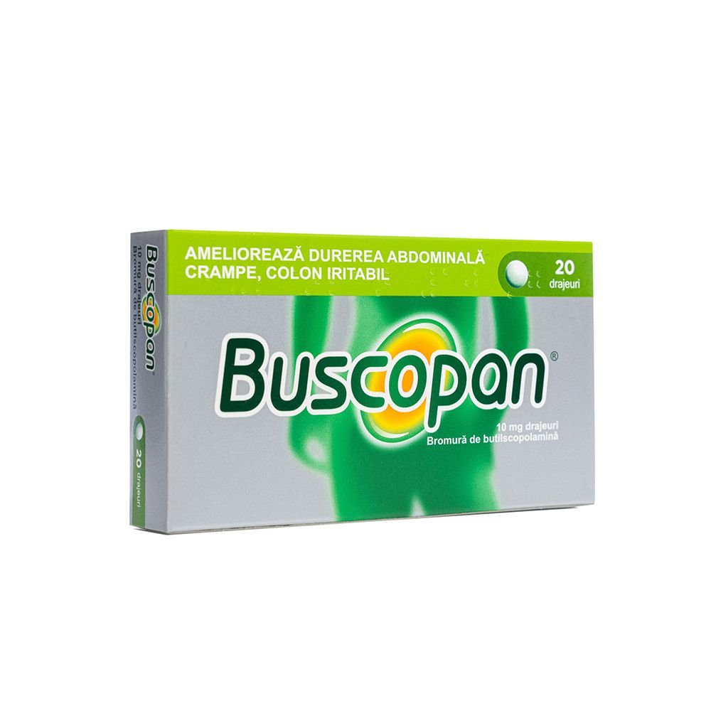 Buscopan, 10 mg, 20 drajeuri, Sanofi-