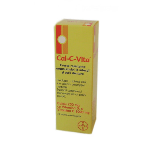 Cal-C-Vita, 10 comprimate efervescente, Bayer-