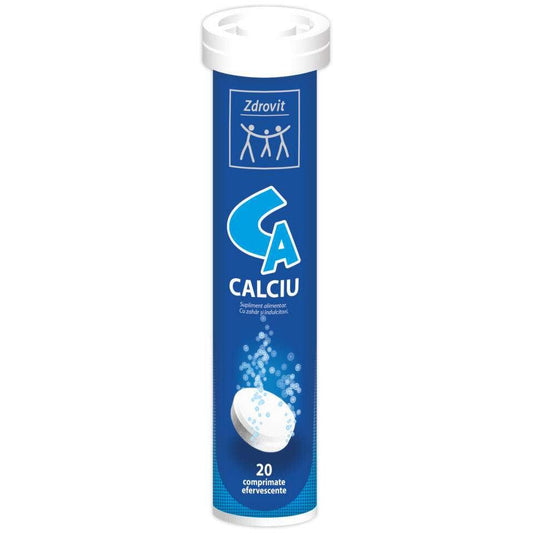 Calciu, 20 comprimate efervescente, Zdrovit-