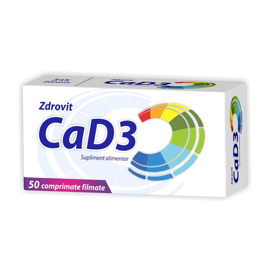 Calciu + D3, 50 comprimate, Zdrovit-