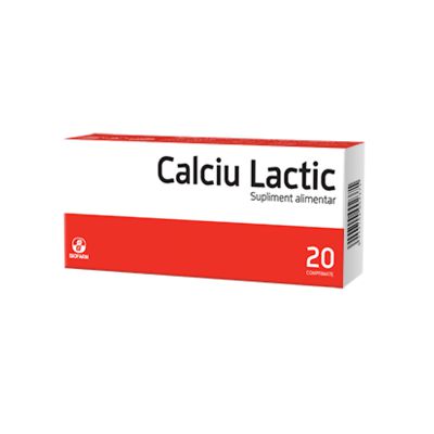 Calciu Lactic, 20 comprimate, Biofarm-